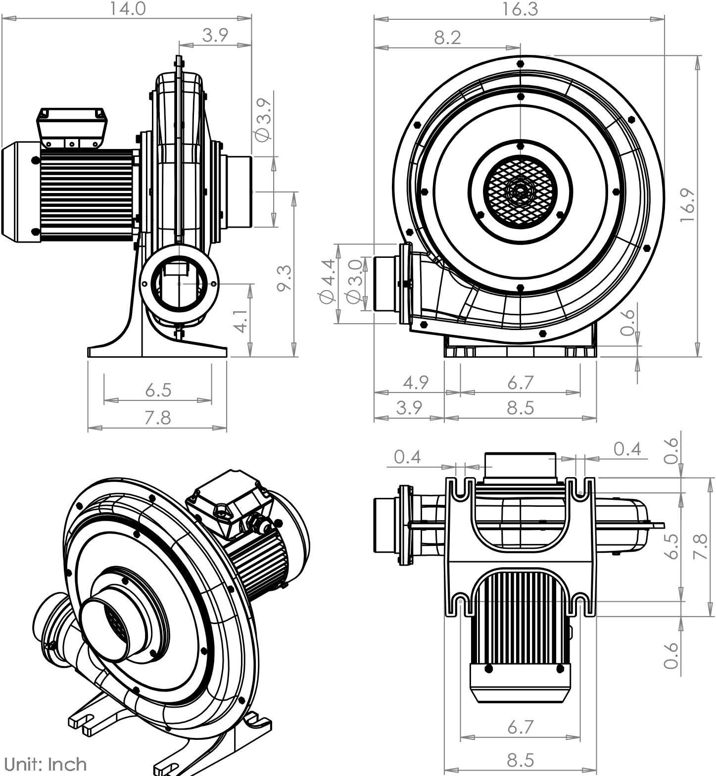 Fuji Electric FDC-005A-7W Direct Drive Turbo Blower – Fuji Ring
