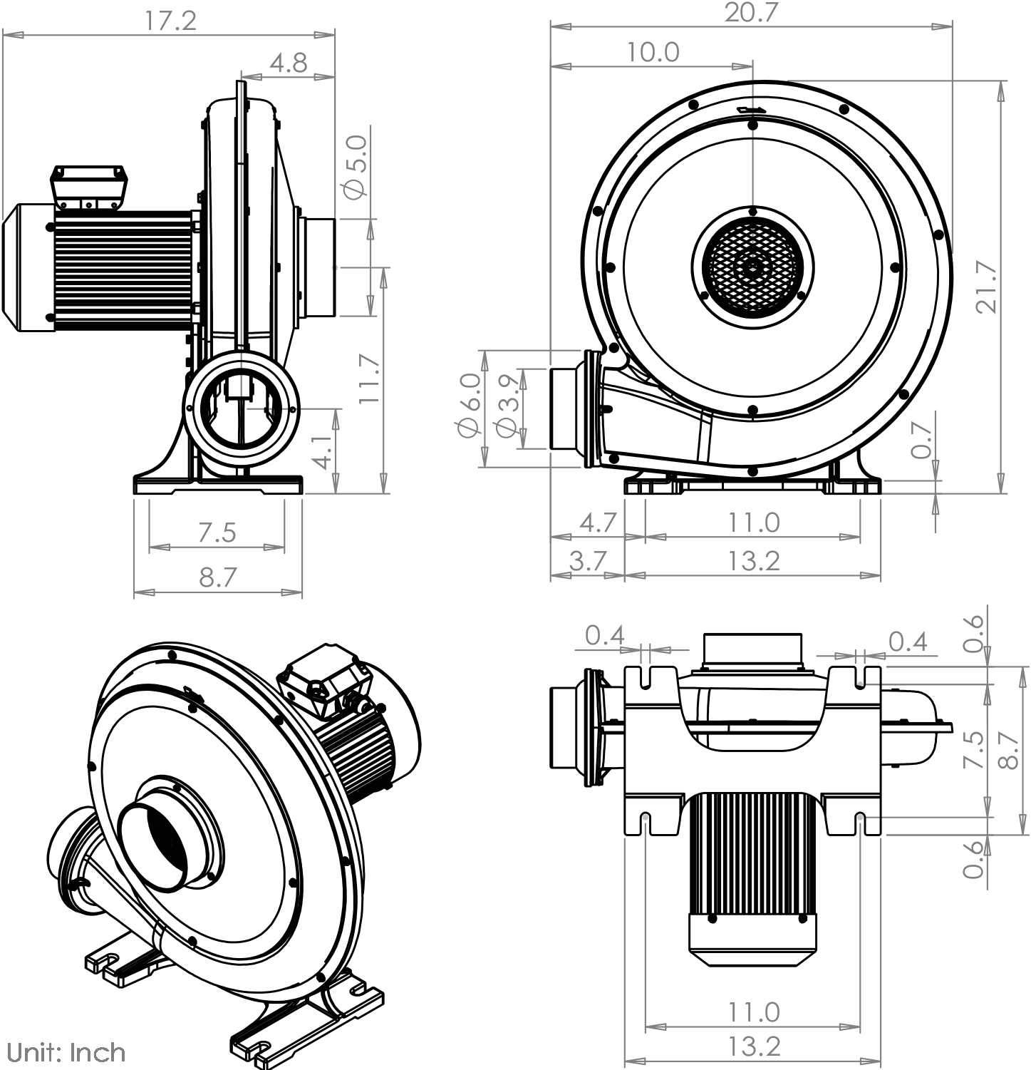 Fuji Electric FDC-020A-7W Direct Drive Turbo Blower – Fuji Ring