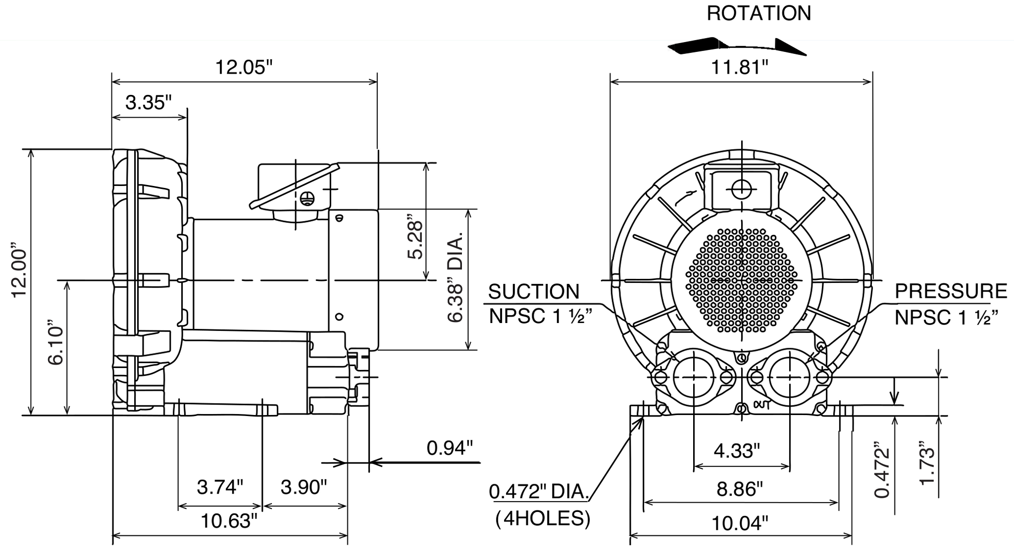ベース Providence DC-401 Compressor Z-D28777 PRESSURE SWITCH 4 PORT 120-150 PSI ADJUSTABLE